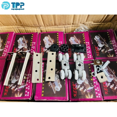 Bánh xe treo cửa HMR 1003 4 bánh hộp tím (T50)