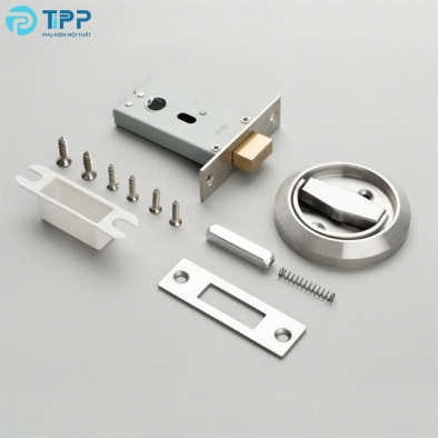  Chốt cửa móc âm VICKINI 46701.001 SSS inox mờ 